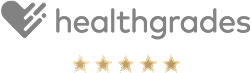Healthgrades five-star rating symbol.